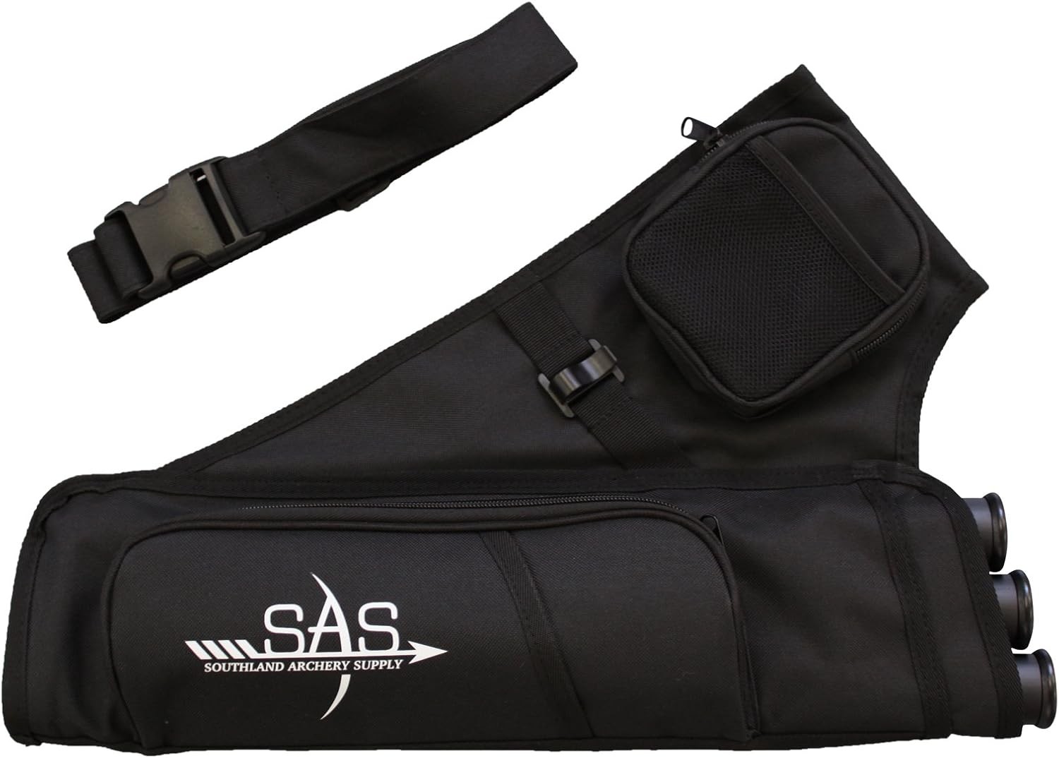 SAS 3 Tube Archery Target Quiver Black