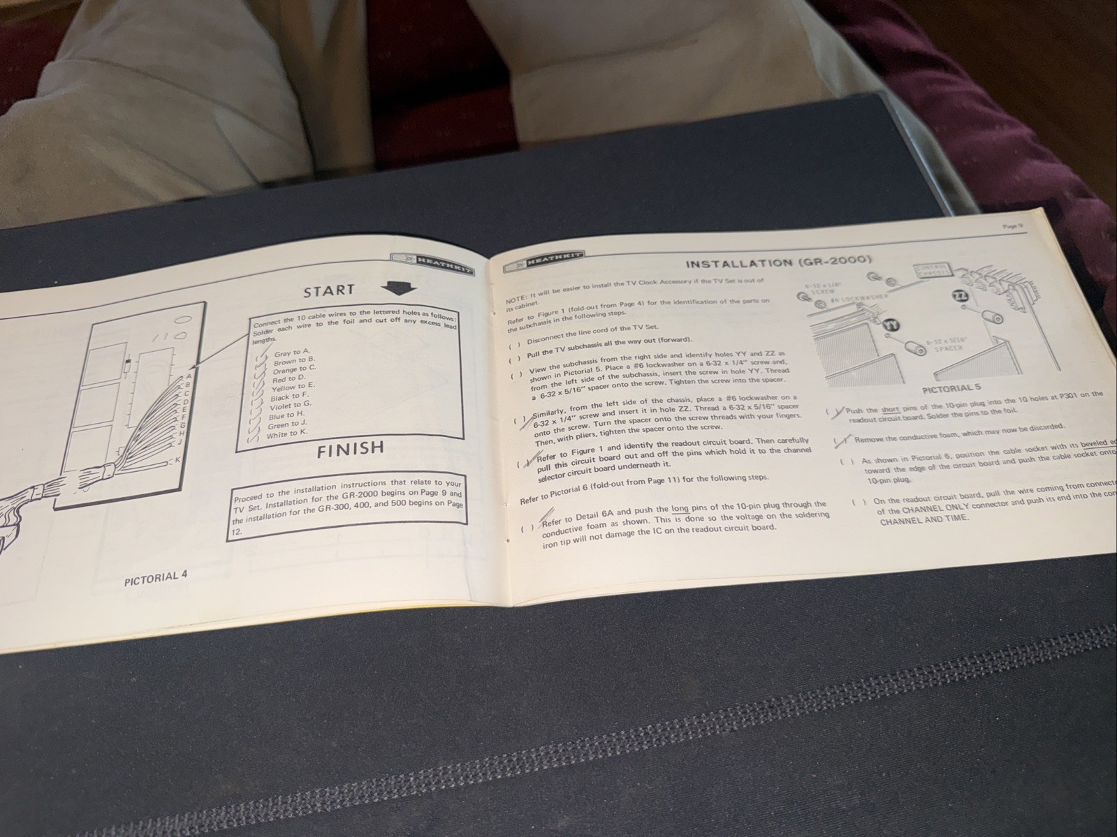 Heathkit Assembly Manual for GRA-2000-1 TV Clock Accessory Ok Condition Used