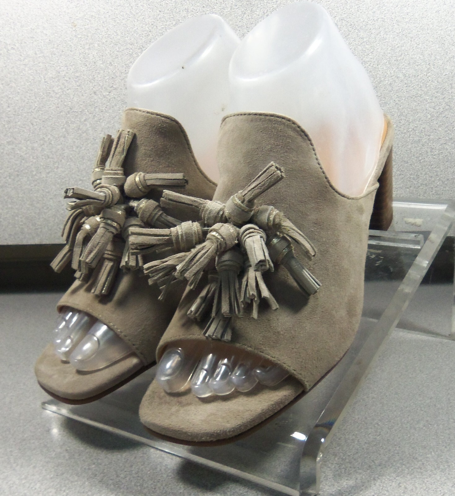 7831648 LSPSA30 EVELYN TAUPE LEATHER WOMENS SANDALS SIZE 7  JOHNSTON & MURPHY