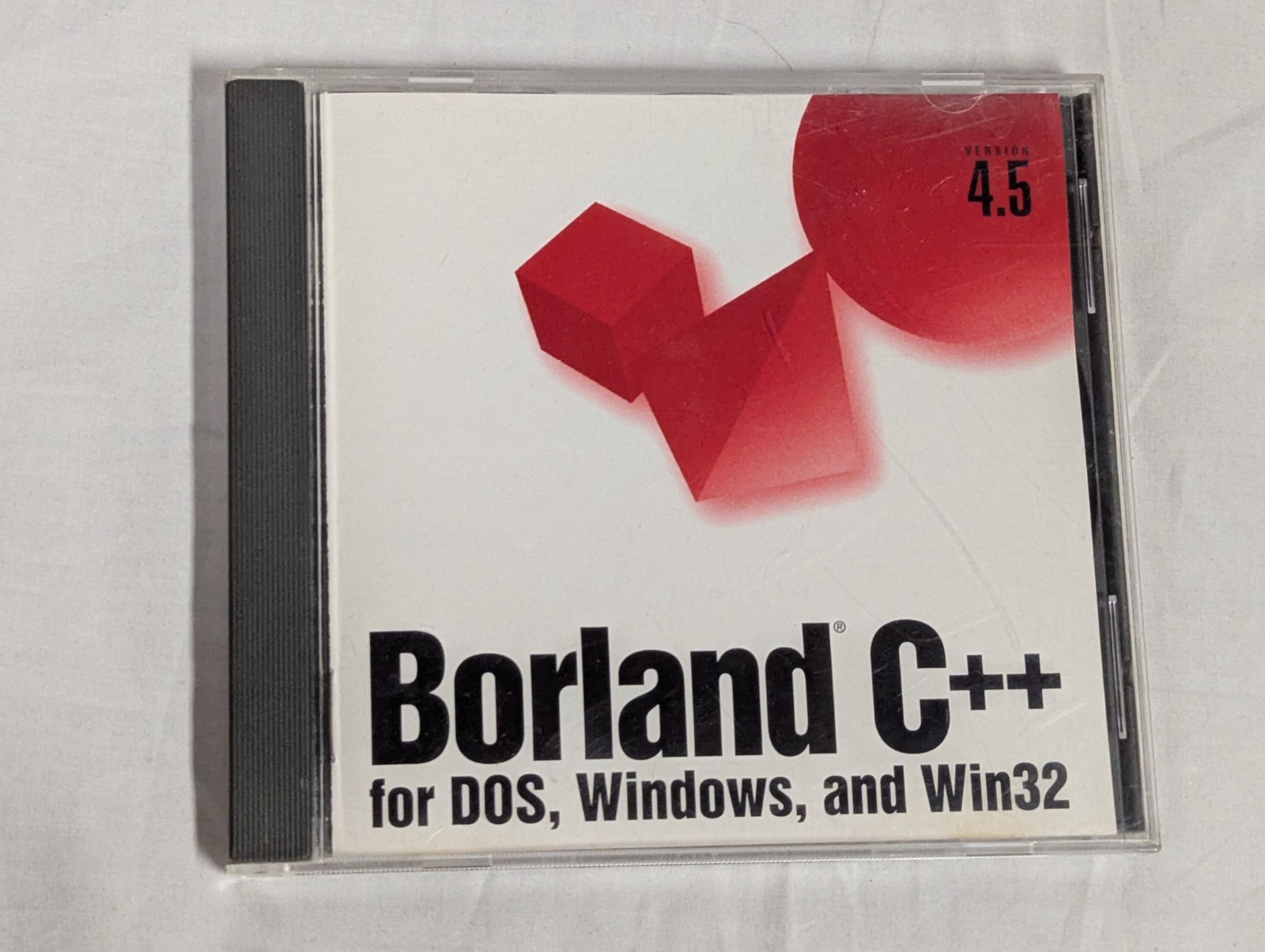 Vintage 1994 Borland C++ Version 4.5 for DOS Windows Win32 CD-ROM XLNT CONDITION