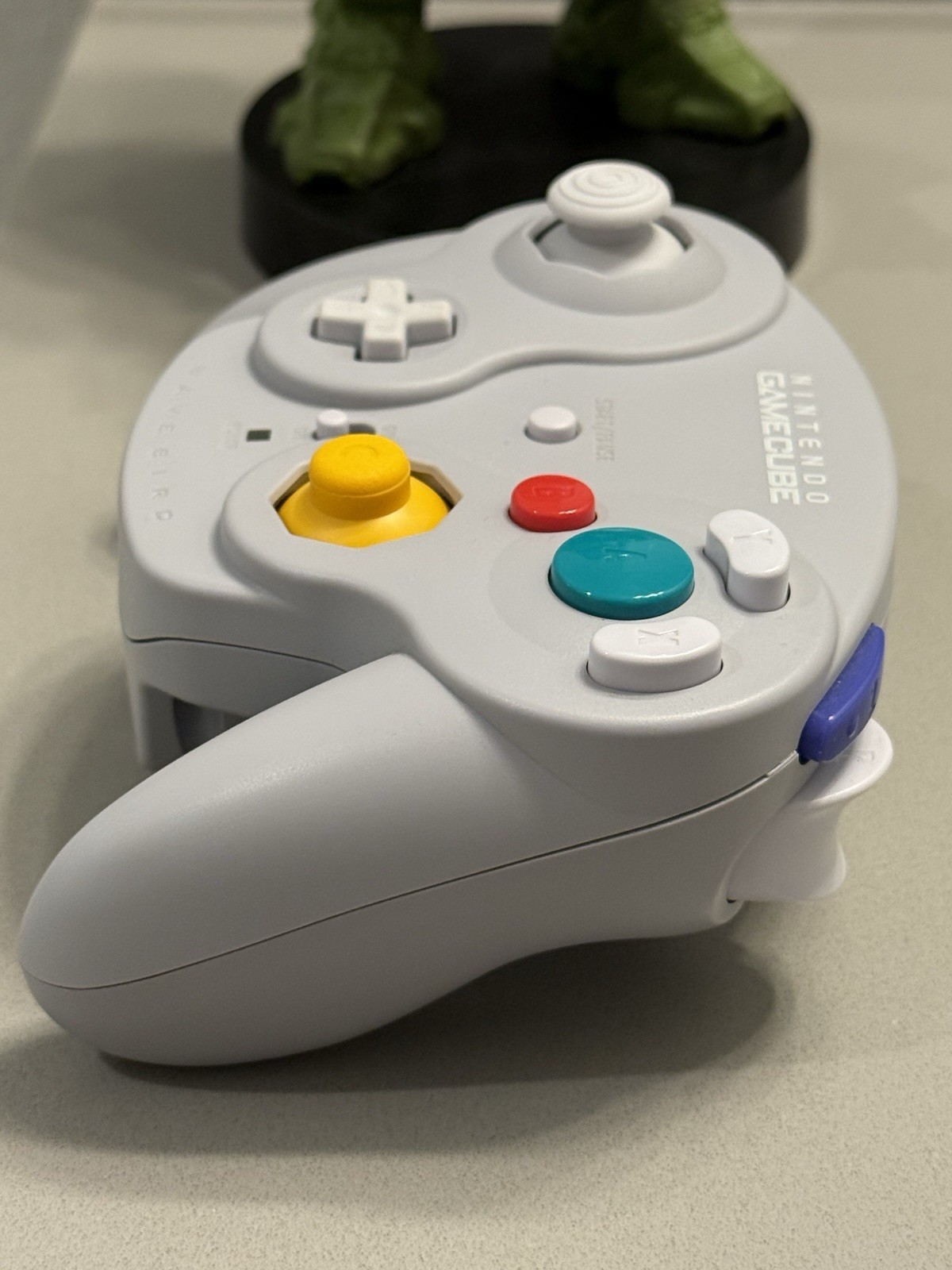 NICE Nintendo GameCube Gray WaveBird Controller w/Receiver - Tested & Working