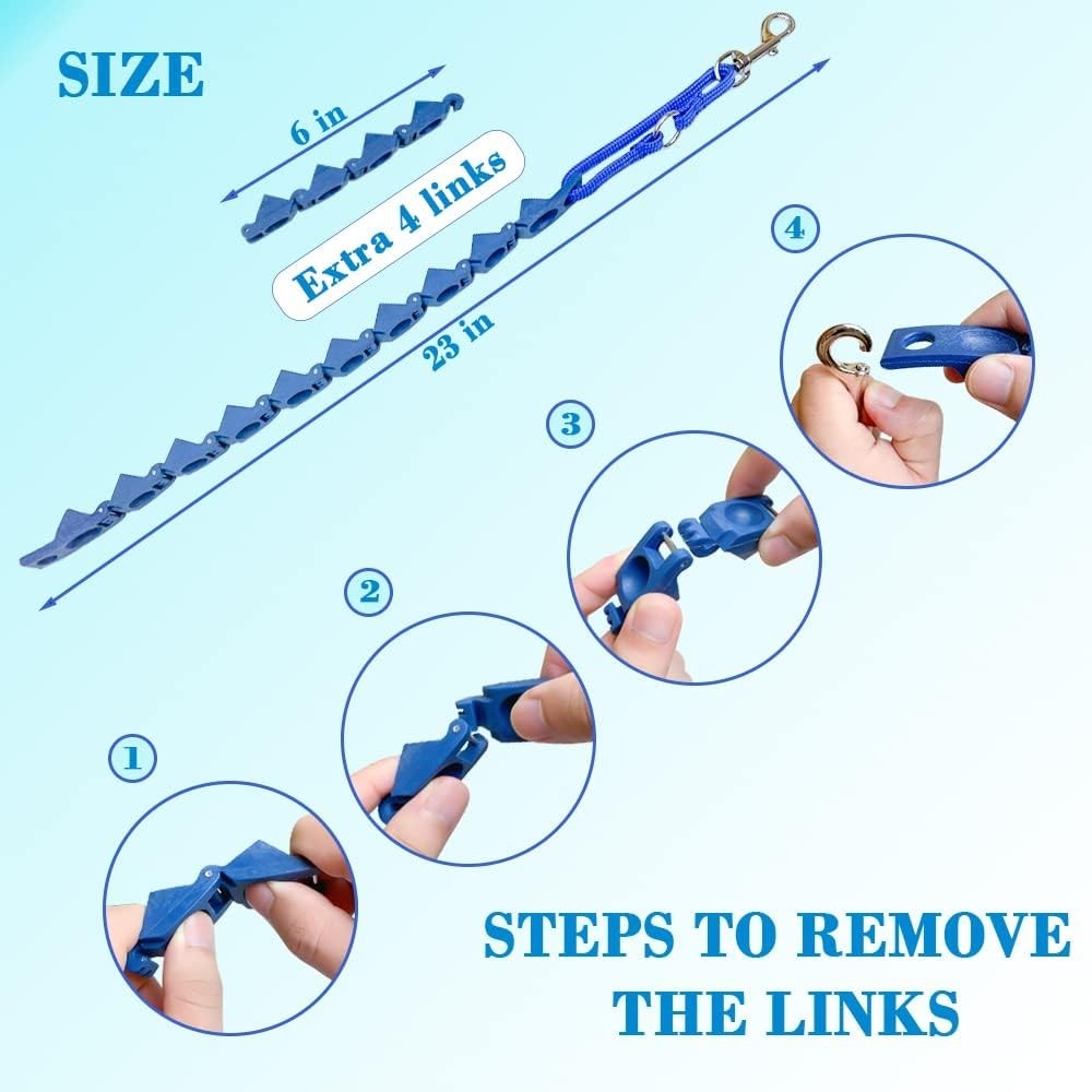 Extra Link Adjustable Training Collar in Blue for Medium, Large & X-Large Dogs