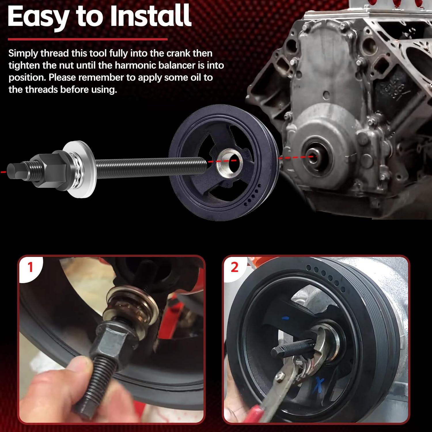 GM LS LT Series Engine Vibration Damper Install Tool Set 55114
