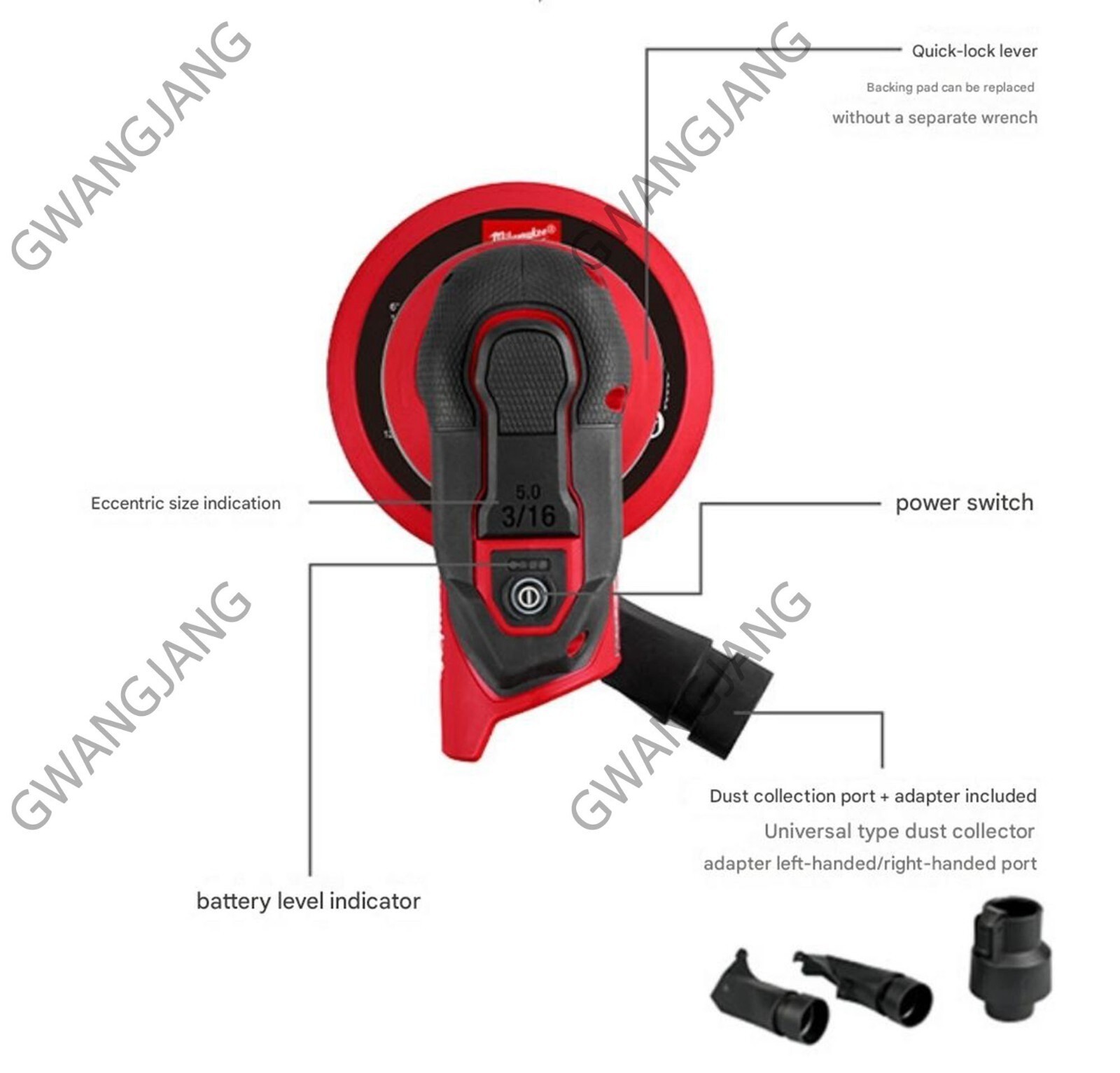 Milwaukee M12 FUEL Random Orbital Sander 6" Body Only Bare Tool DIY Work