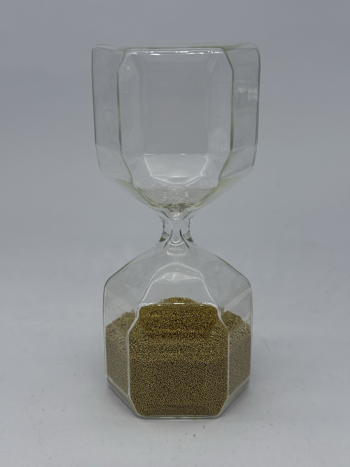 IKEA TILLSYN Decorative Hourglass w/ Gold Tone Micro Beads 100 Second Timer