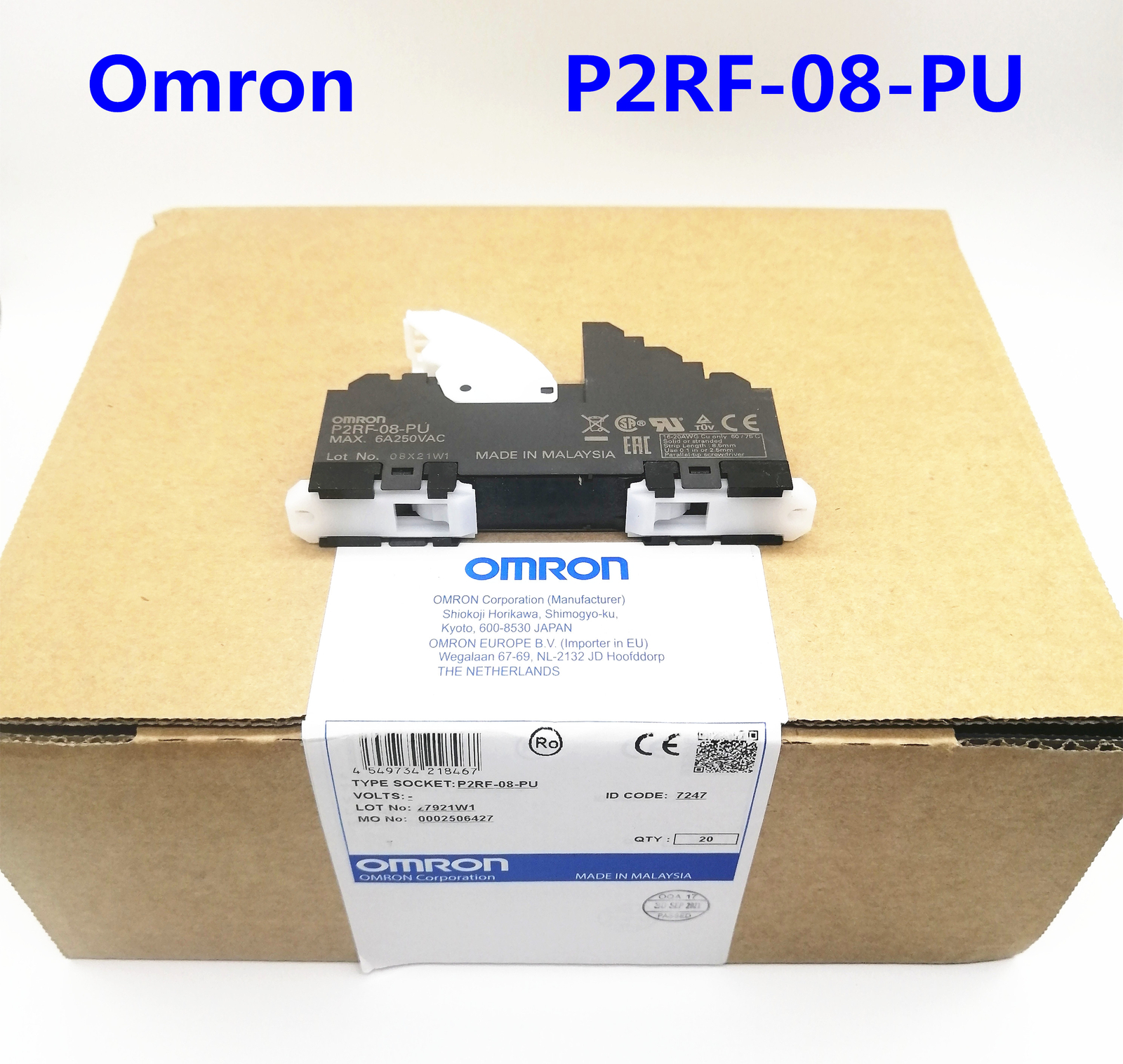 5pcs Omron Relay Base P2RF-08-PU MAX 6A250VAC