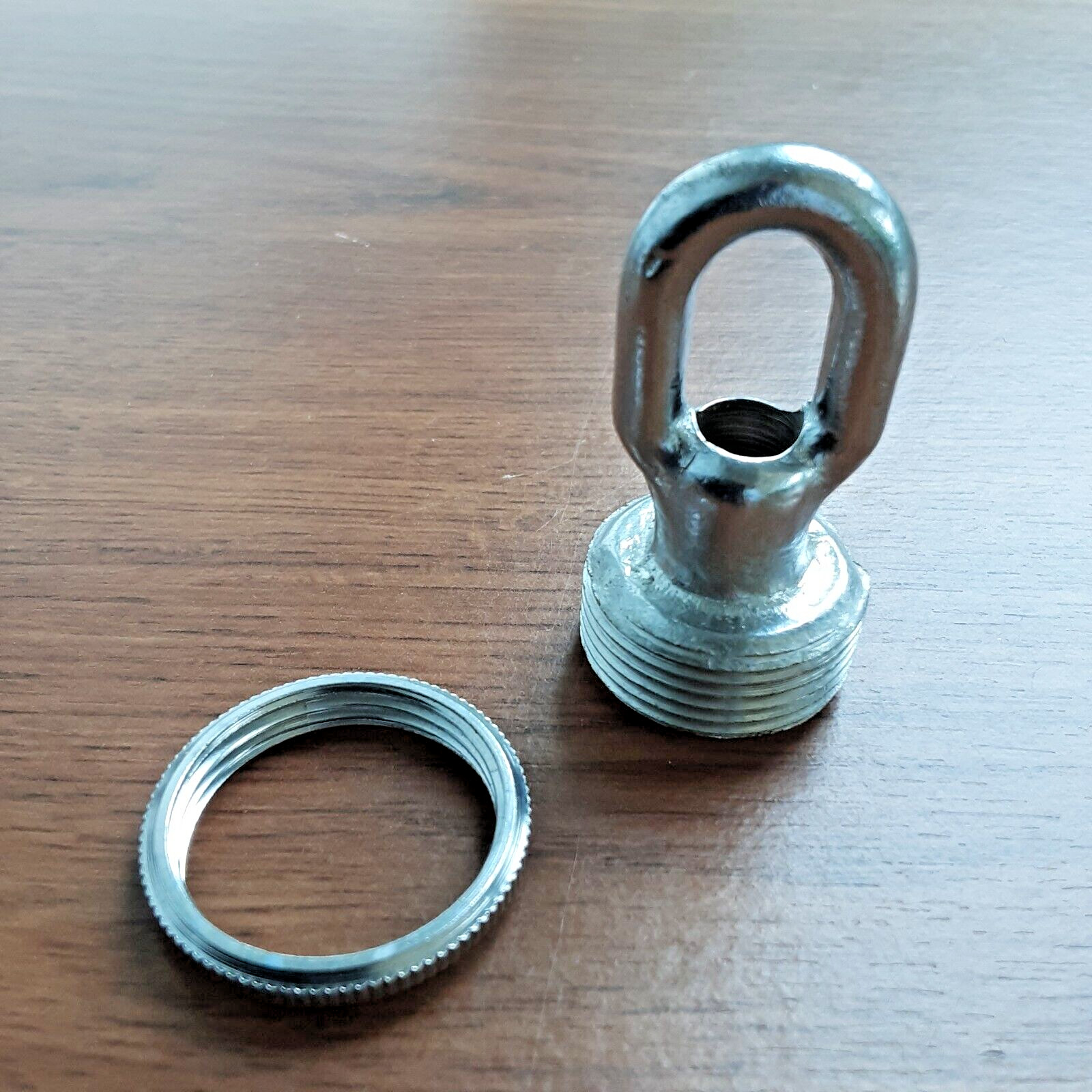 Screw Collar Loop, Cast Brass, Nickel Finish, Electrical Equipment Lighting New