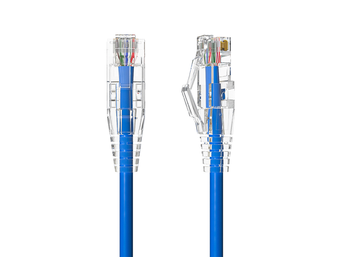 14ft Slim Cat6 Ethernet Cable Thin 28AWG Snagless RJ45 for Gaming PS5 TV, Blue