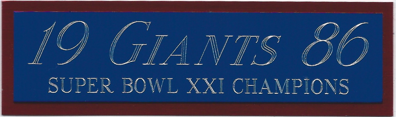 1986 NEW YORK GIANTS NAMEPLATE AUTOGRAPHED Signed HELMET-FOOTBALL-JERSEY-PHOTO