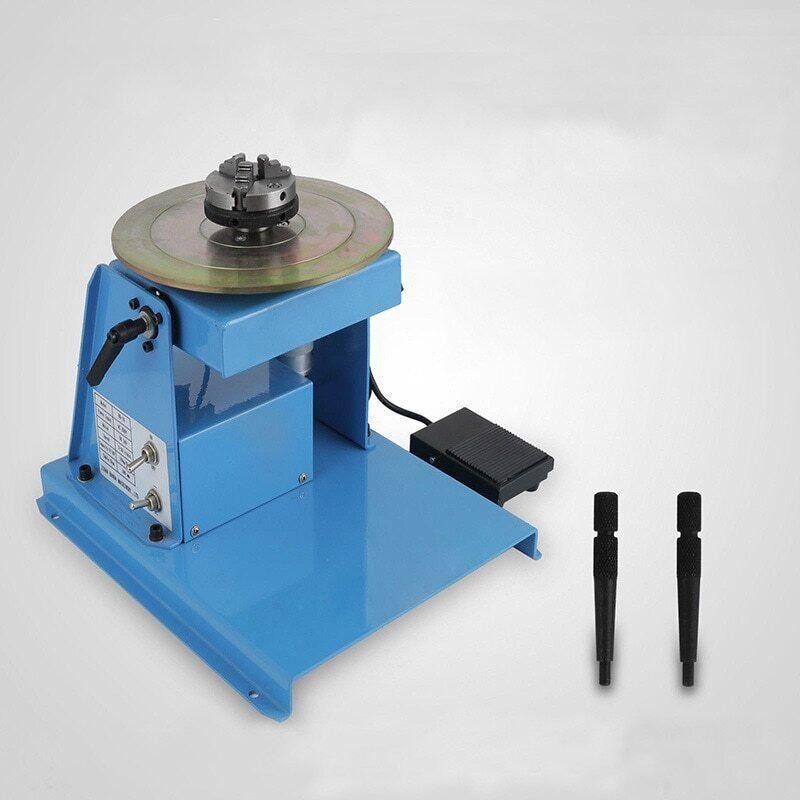 80mm Chuck + HD-10 Mini Welding Positioner Turntable 3 Jaw Lathe Chuck Welding