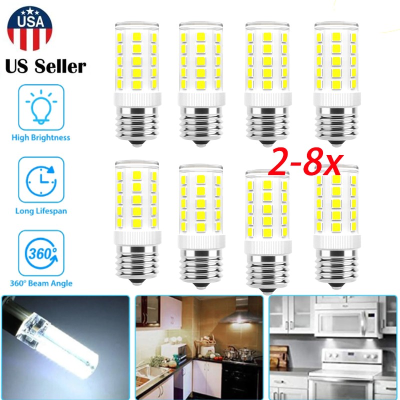 2-8x E17 LED Bulb 4W Microwave Oven Light Dimmable Daylight White 6000K Light US