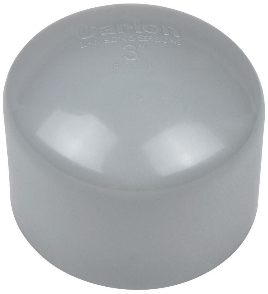 Carlon E958K, 2-1/2", Schedule 40/80, Gray, PVC, Conduit Pipe End Cap, 1 pc