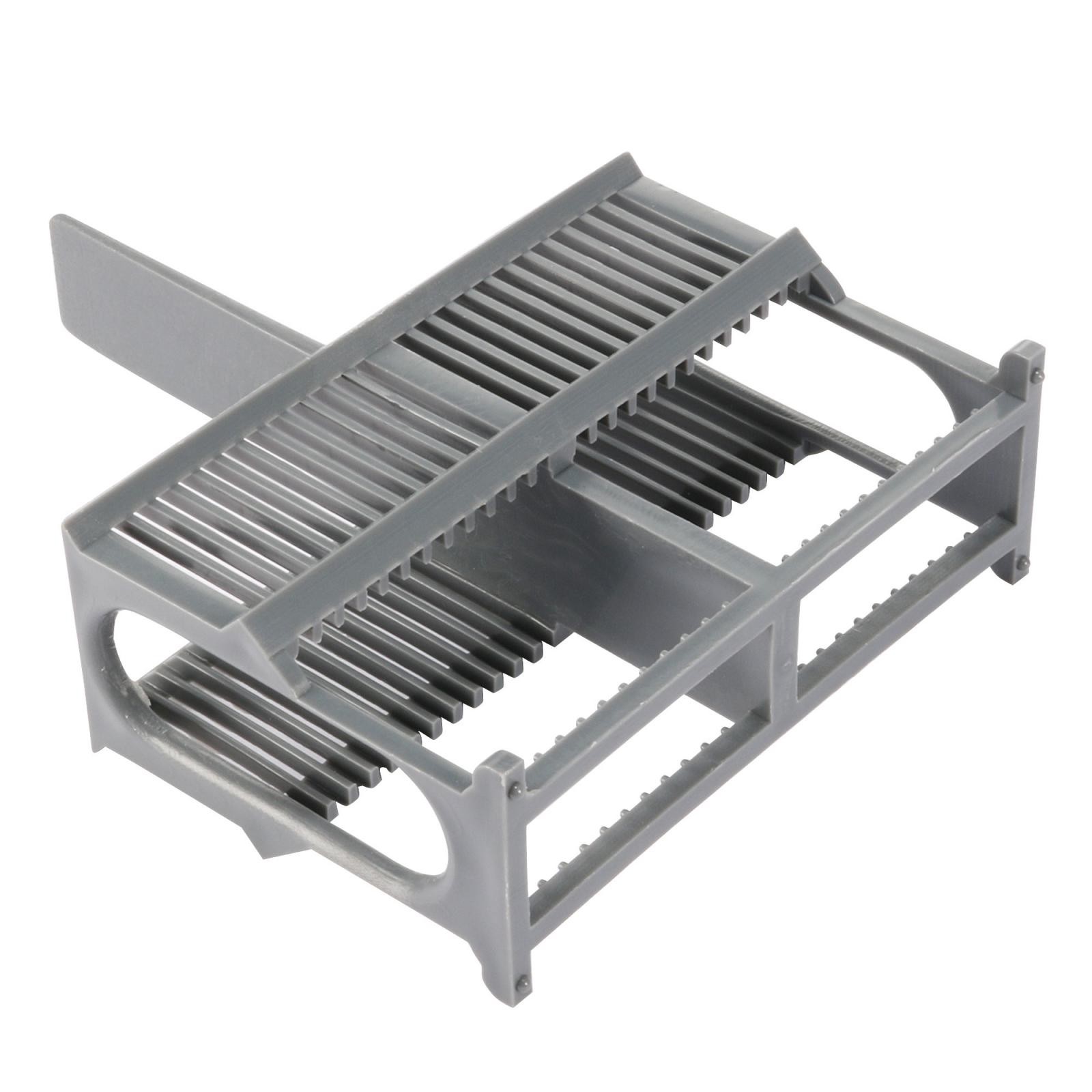 Microscope Slides Rack 24 Positions Polypropylene Staining Rack Gray