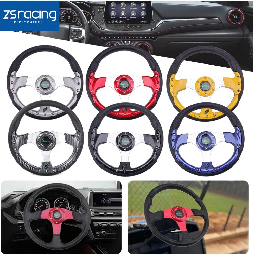 12.5inch Golf Cart Steering Wheel for Yamaha EZGO RXV & TXT Club Car Black