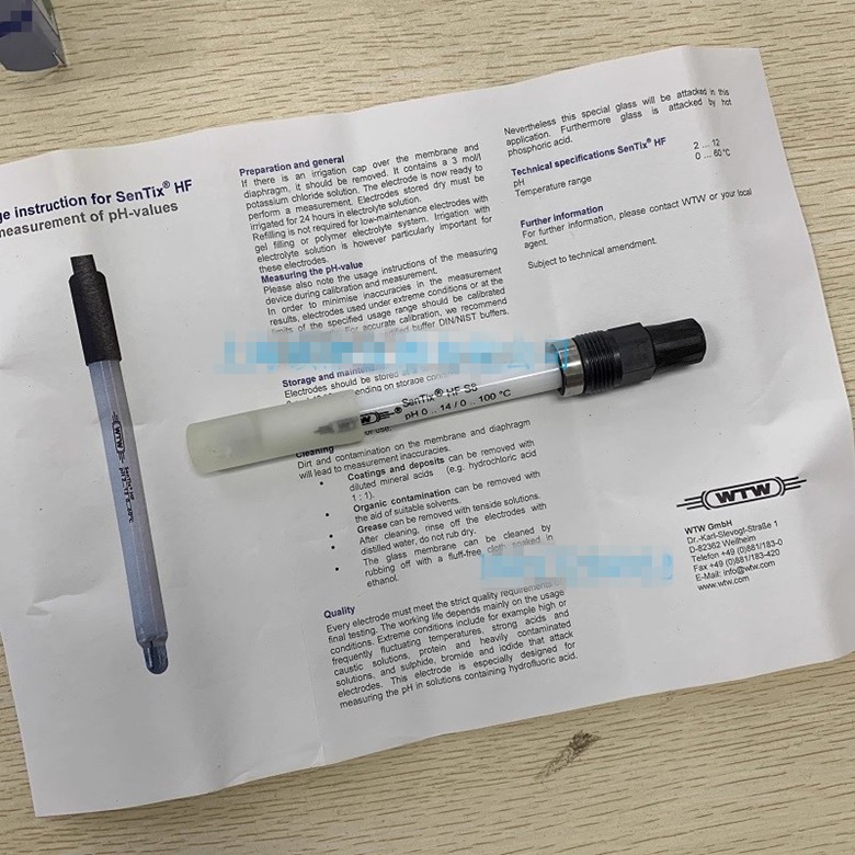 1pcs WTW hydrofluoric acid resistant PH electrode SenTix HF S8 285097465