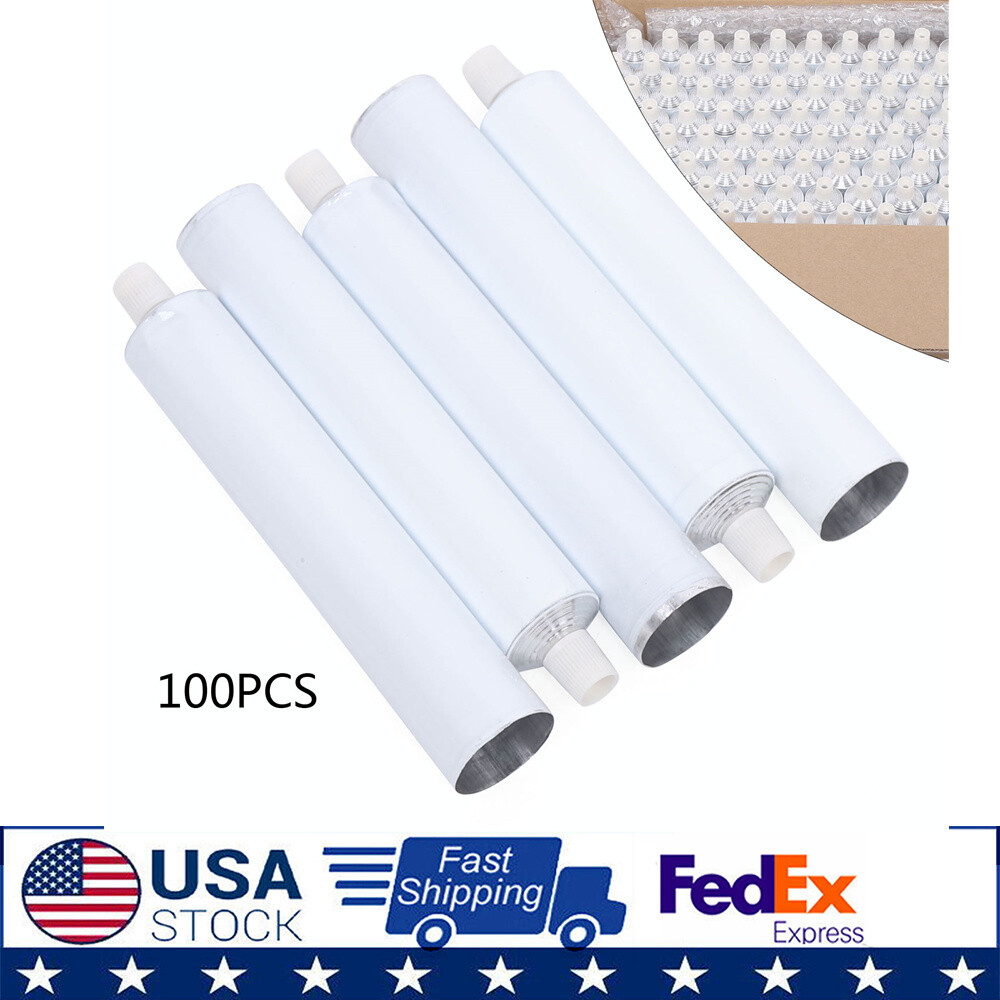 100pcs Travel Tube Aluminum Empty Unsealing Toothpaste Tubes Environmentally