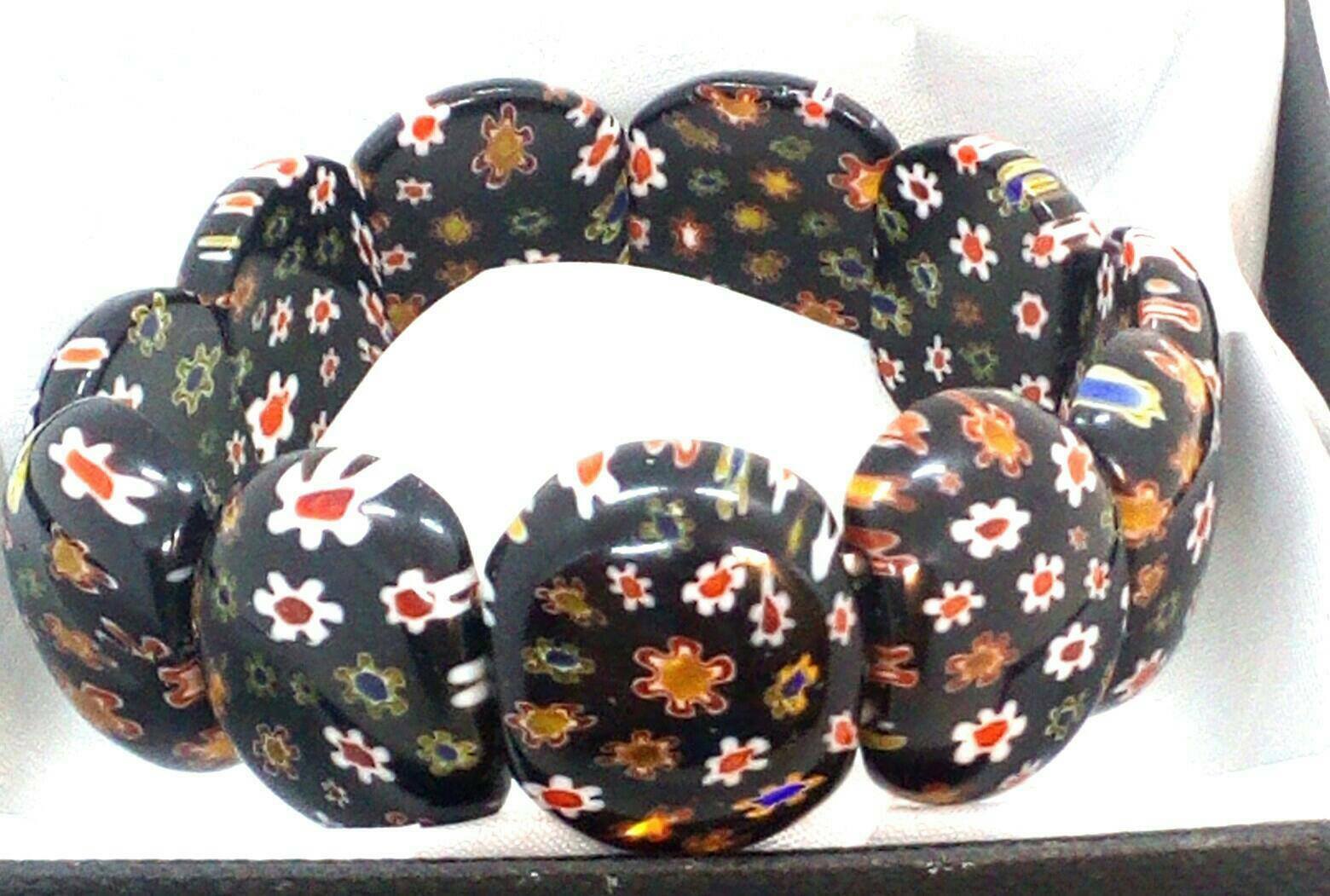 Blown Glass Beaded Bracelet