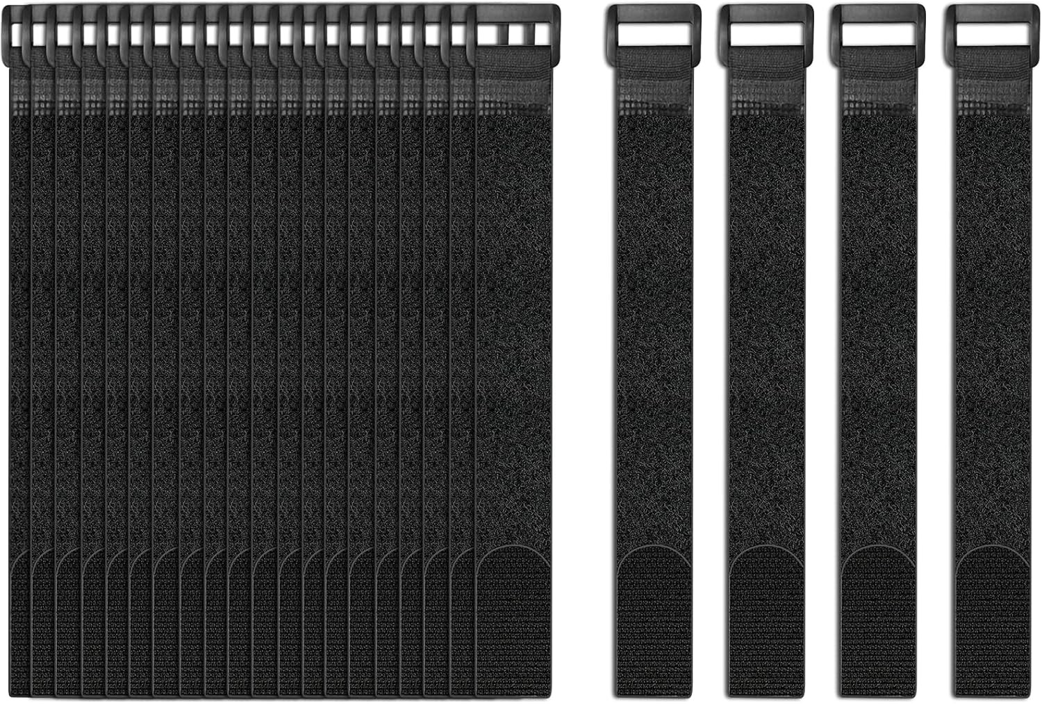 24 Pack Cable Straps Reusable Fastening Cinch 24 12 Inch, Black