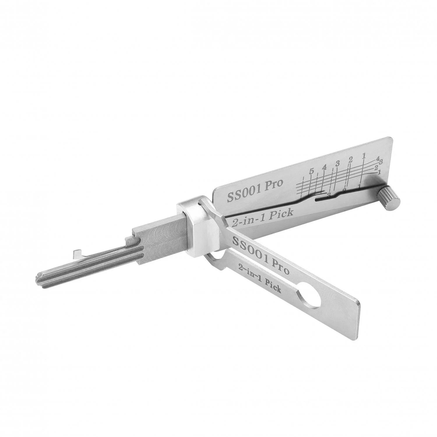 2-in-1 Stainless Steel Key Decoder Locksmith SS001 PRO Lock Repair Tools Kit 1PC