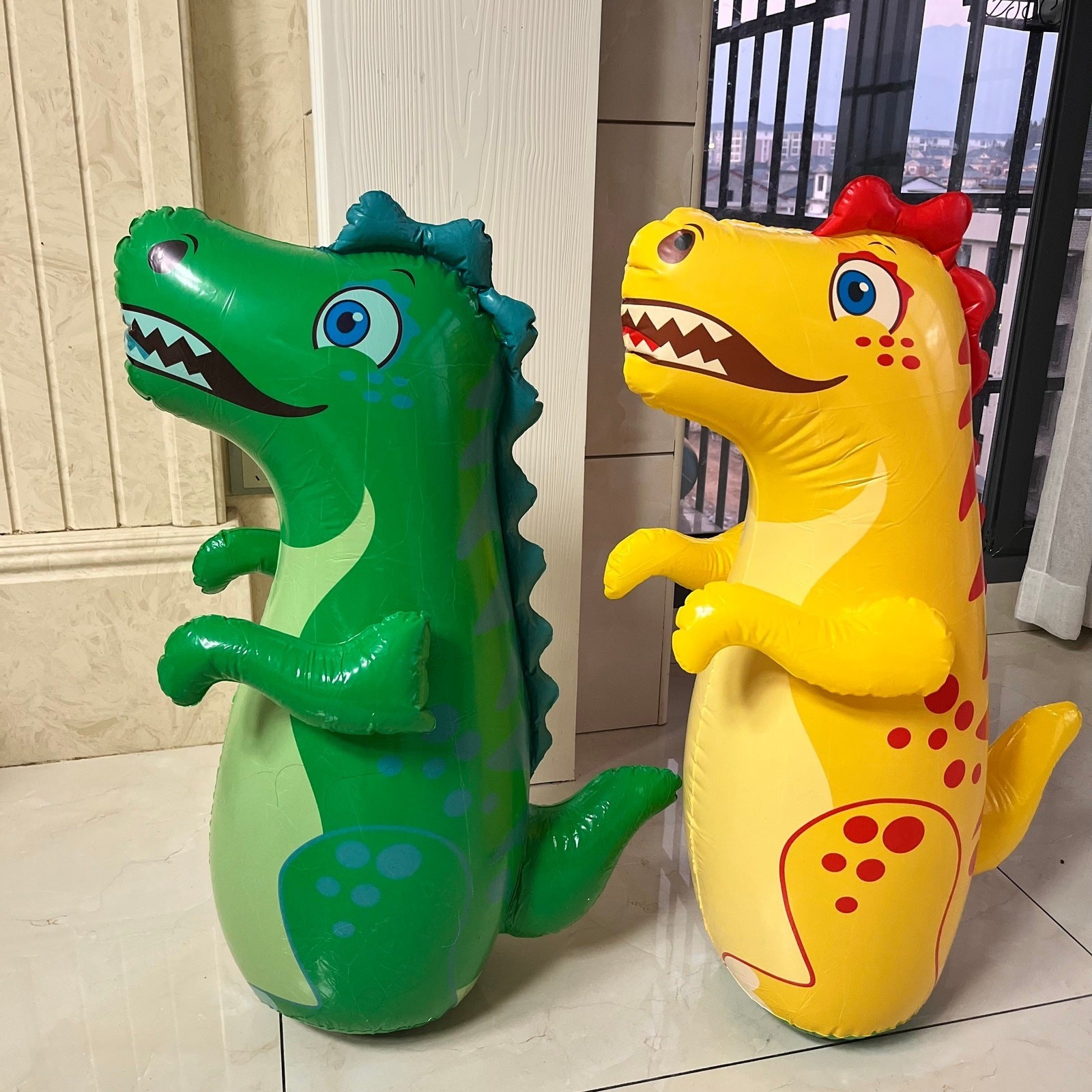 1 Tumbler Boxing Inflatable Dinosaur Punching Bag Games Sport Toys Kid's Gift
