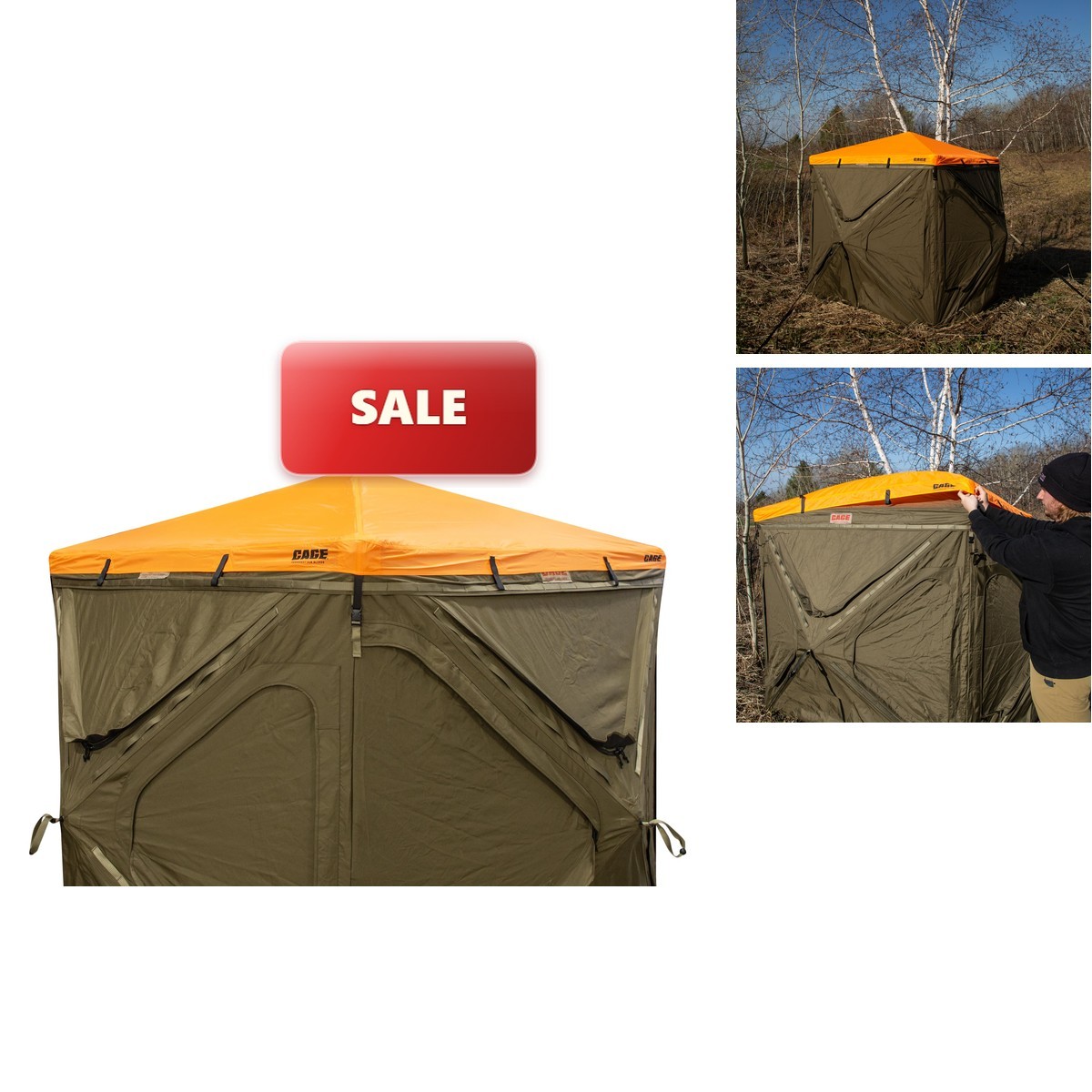 CAGE PERMANENT HUB BLIND CBA700 Blaze Orange Safety Cap for R30 Permanent Hub