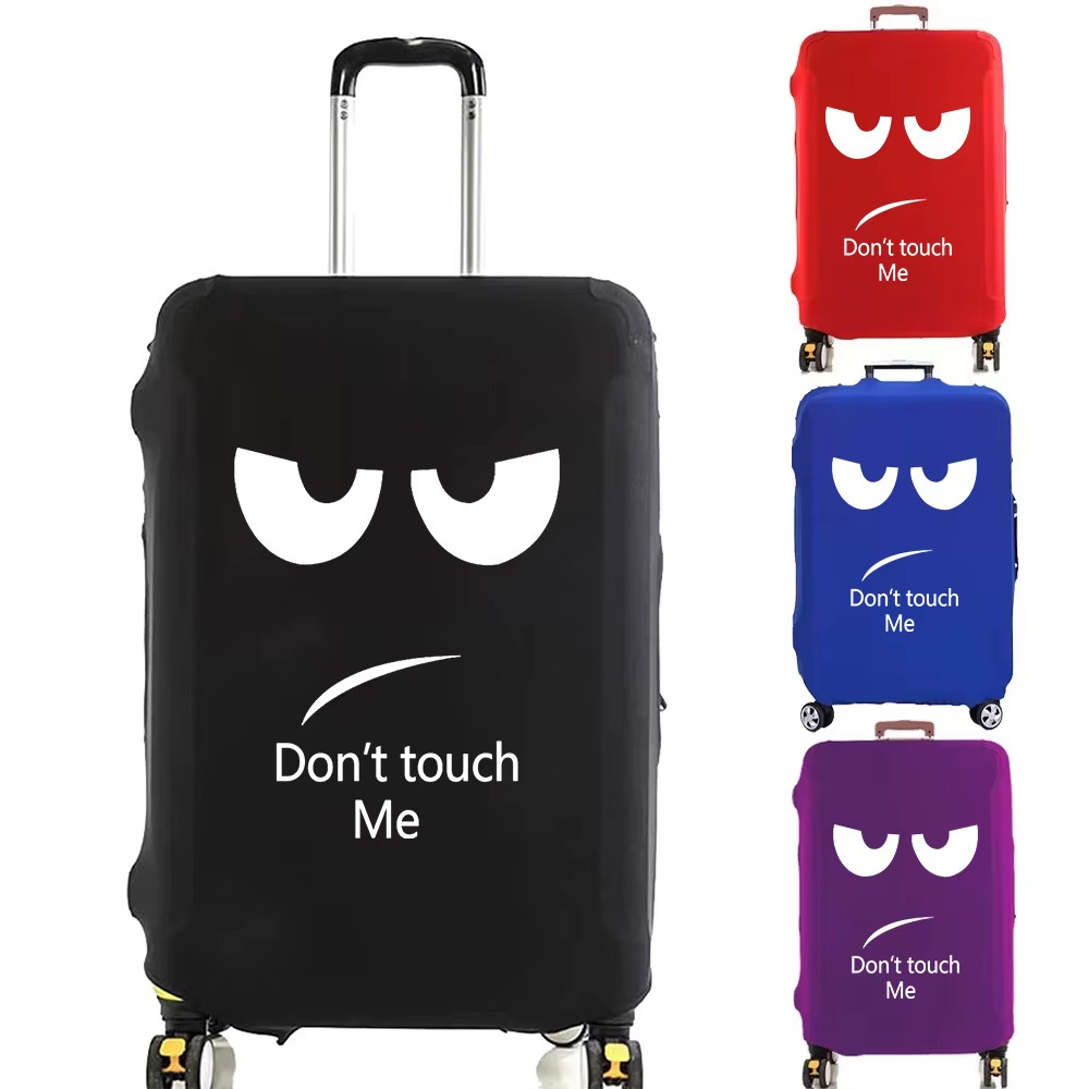 Funny Luggage Cover Suitcase Protector “Don’t Touch Me” Elastic Travel Case
