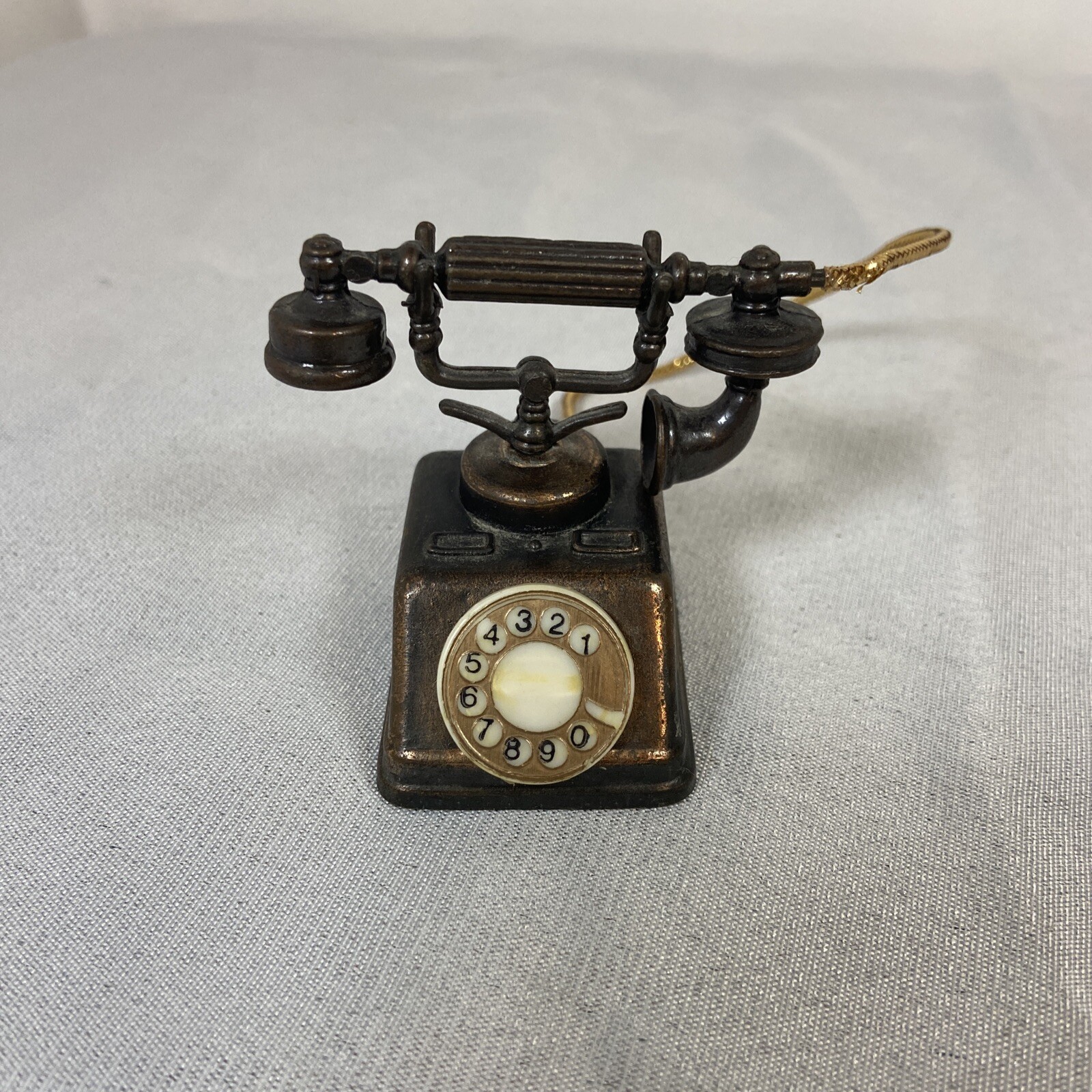 Vintage Durham Industries Die Cast Metal Miniature Telephone Pencil Sharpener