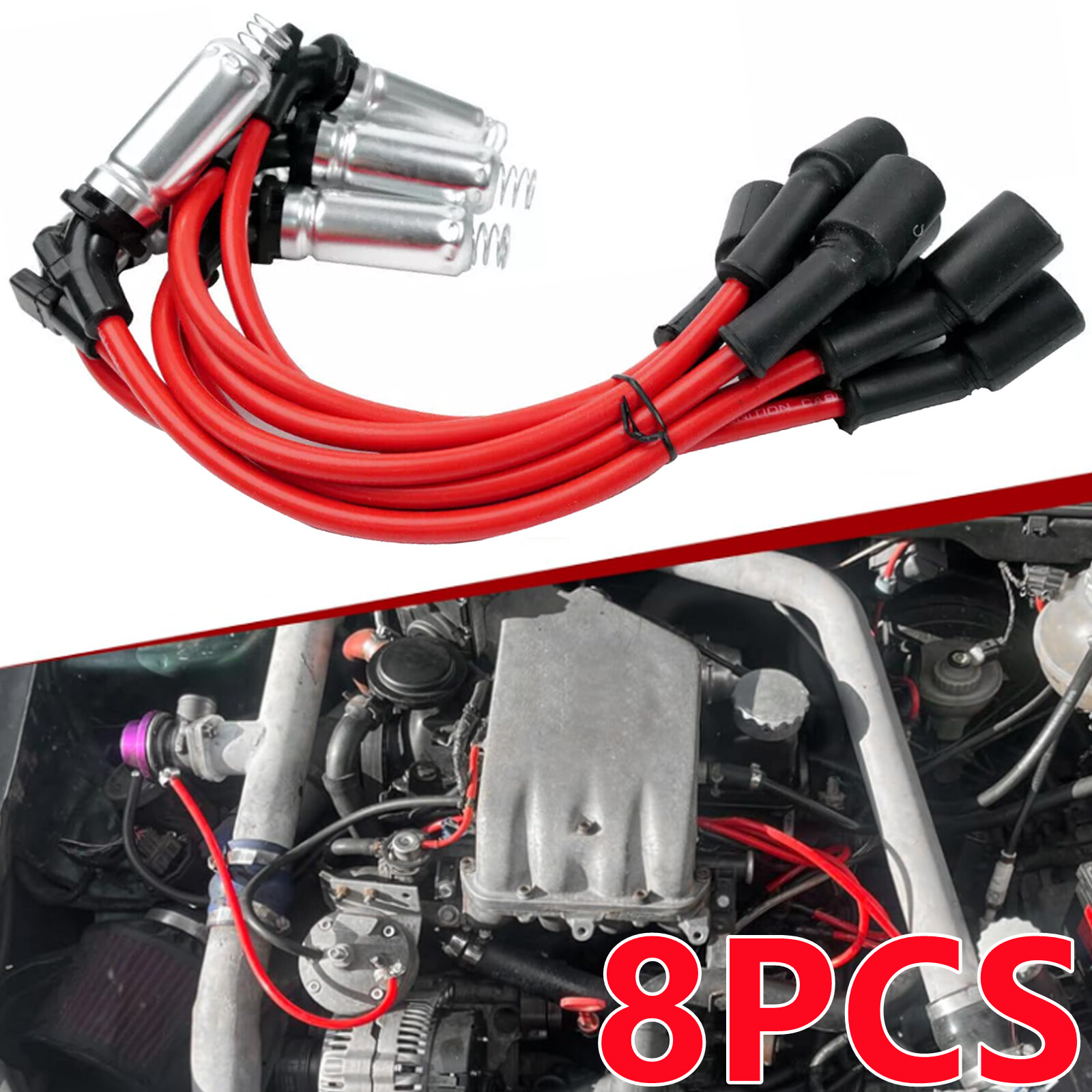 8 x 48322 Spark Plug Wires Set Performance For CHEVY GMC LS1 VORTEC 4.8 5.3 6.0L