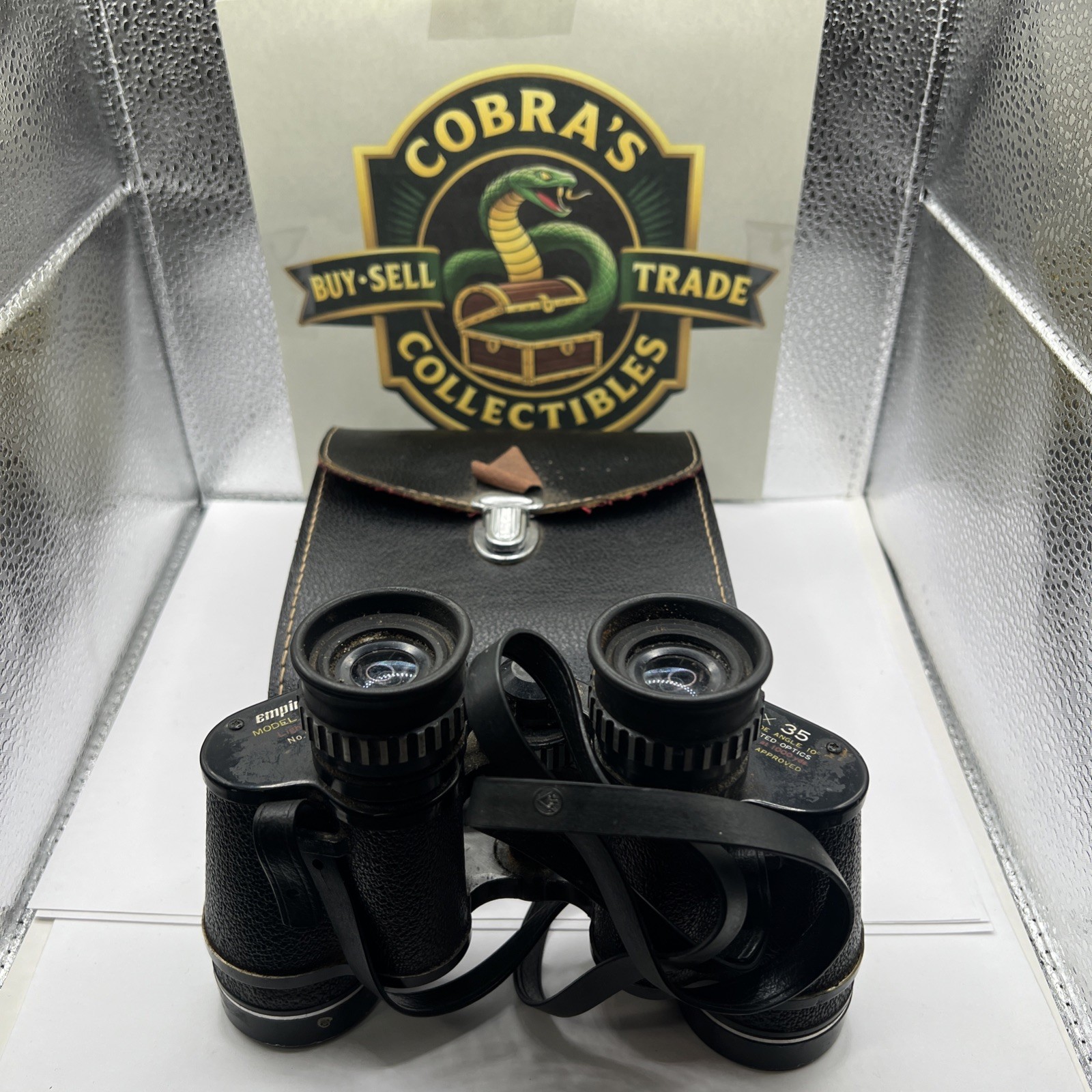 Vintage Empire Binoculars Model 240-7x35 With Case Hunting Birdwatching Camping