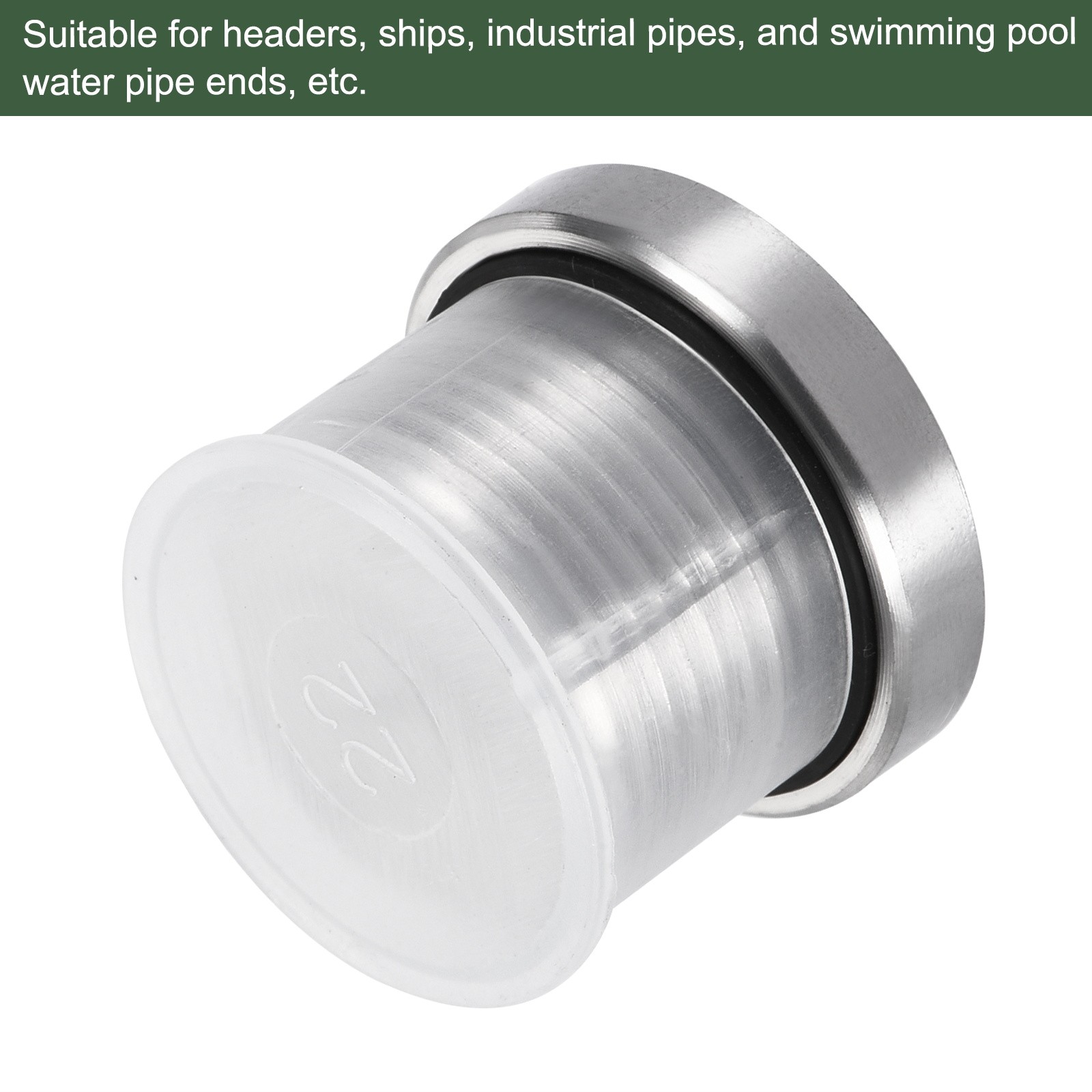 M22 x 1.5 Stainless Steel Internal Hex Head Socket Pipe Fitting (Silver)