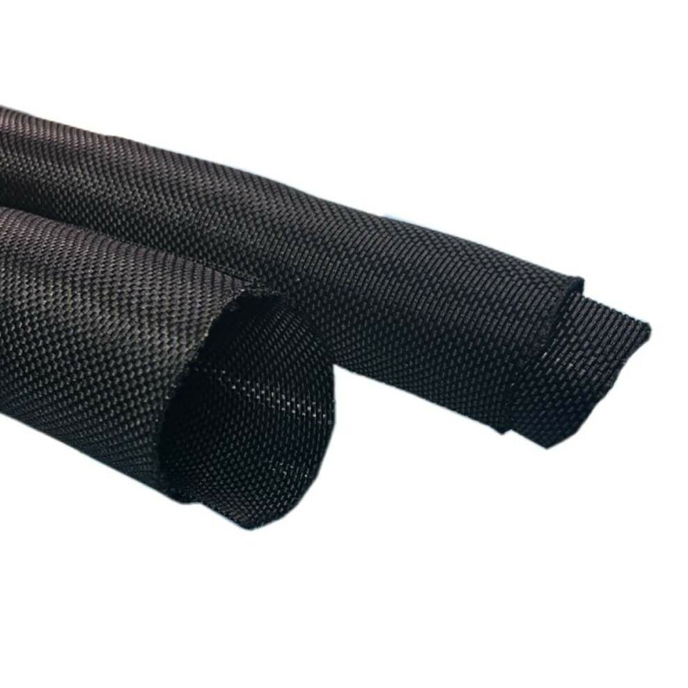 Φ5-50mm Black Open Self-Roll Braided Cable Sleeving Auto Wire Harnessing -Sheath