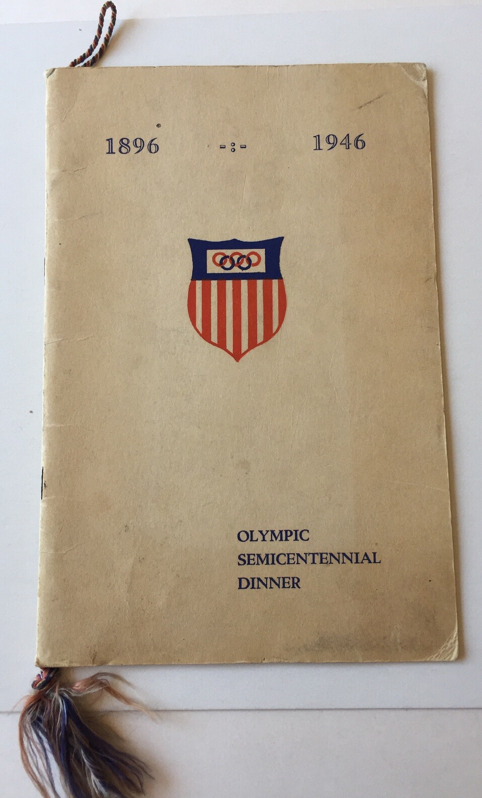1946 Olympic Semicentennial Dinner Menu And Program New York Hotel Pennsylvania