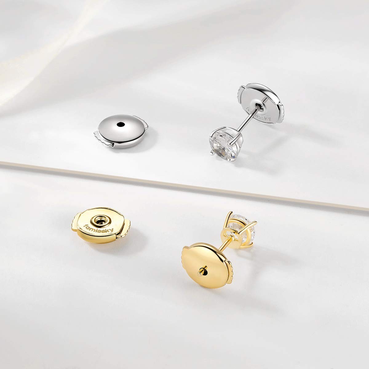 Secure Locking Earring Backs for Studs 2 Pairs, Hypoallergenic Earring Backs ...