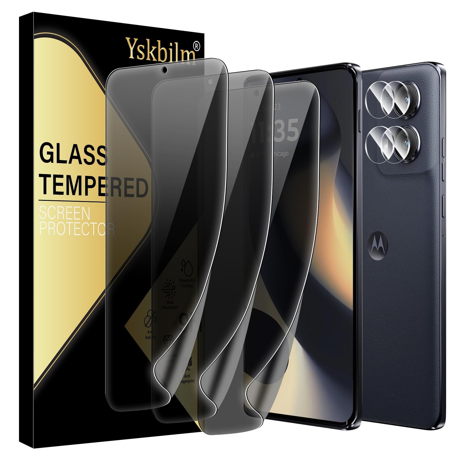 U. EHome (3+2 Pack) for Motorola Moto Edge 2024 Privacy 2024