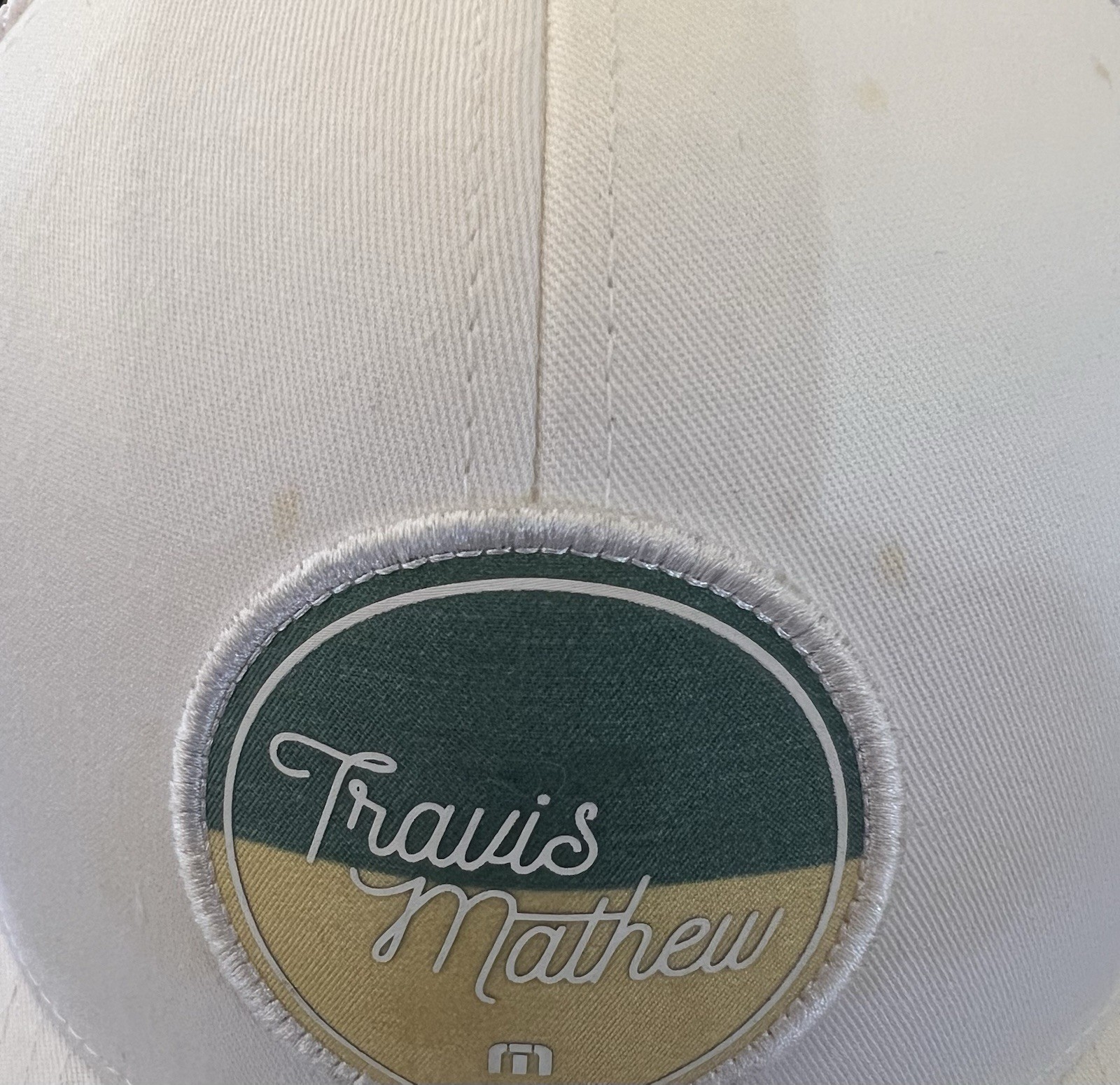 Travis Matthew Golf Hat SnapBack White Logo Patch Mesh Golfing Attire