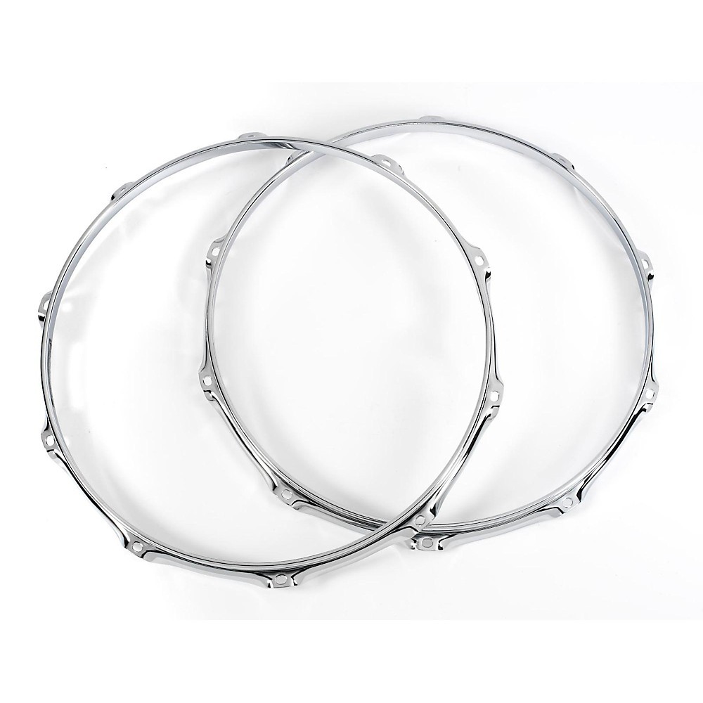 DW 10 Lug True Hoop Batter and Snare Side Pair 14 Inch Chrome
