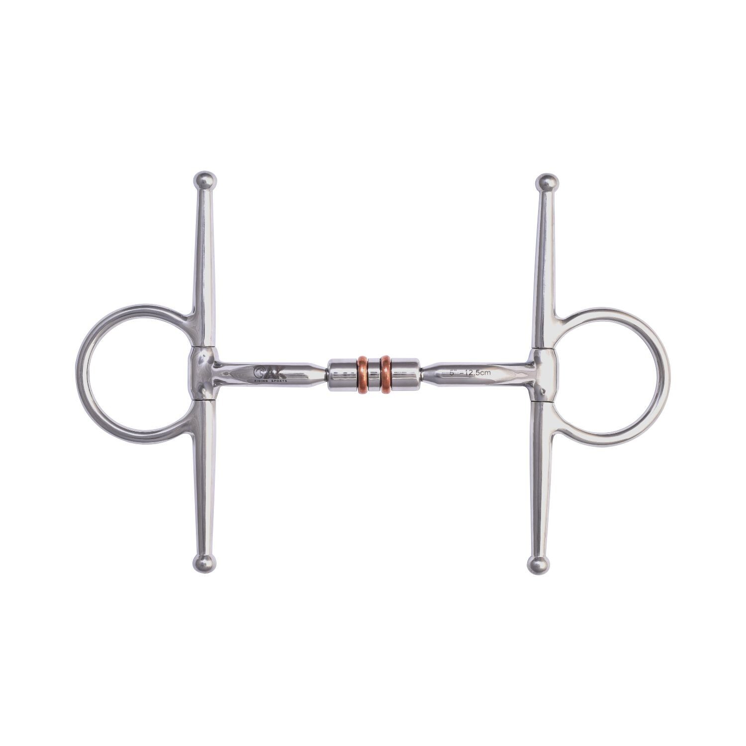 AK Full Cheek Rotary Double Cooper Roller Snaffle Horse Riding Bit