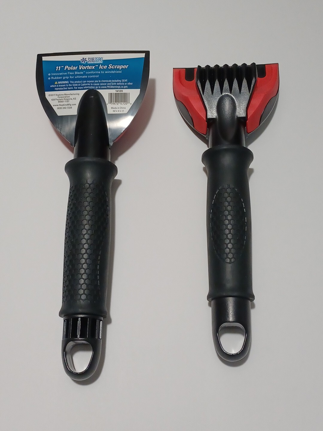 Lot of 2 Subzero Polar Vortex Ice Scrapers Heavy Duty 11" NonSlip Grip Handle