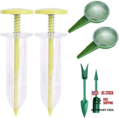 6Pcs Green Mini Seed Dispenser Set, Sowing Seed Dispenser, Small Seed Planter