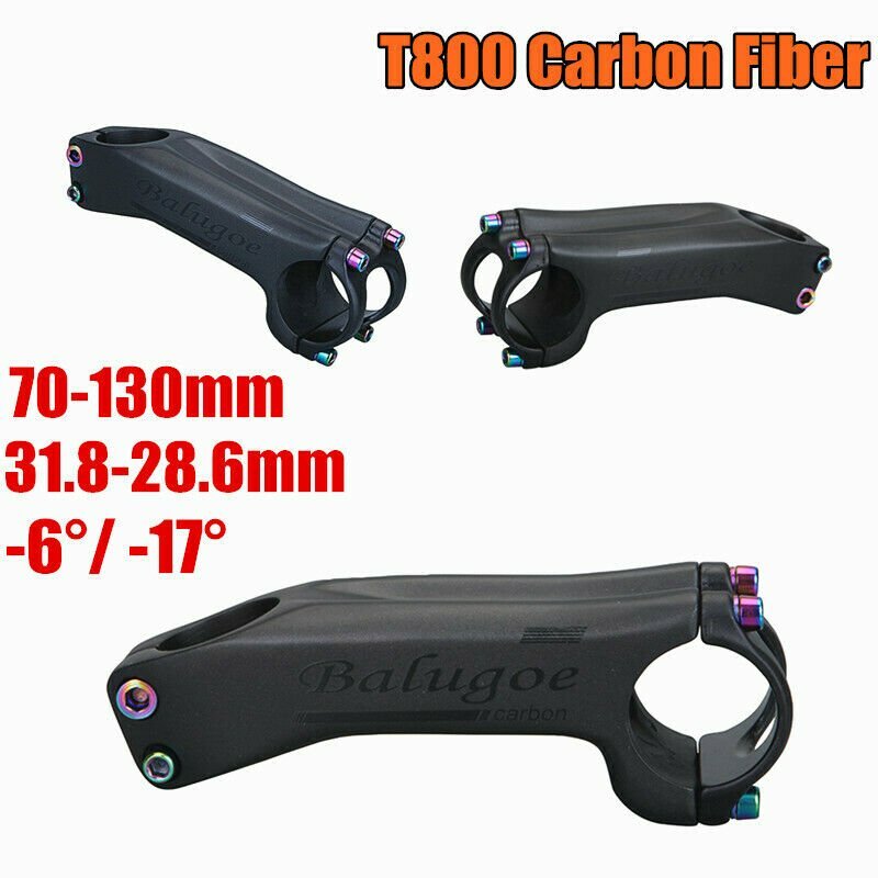 BALUGOE Cycling Carbon XC/AM MTB Road Bike Stem 6°/17° Tube 31.8mm Bicycle Stem