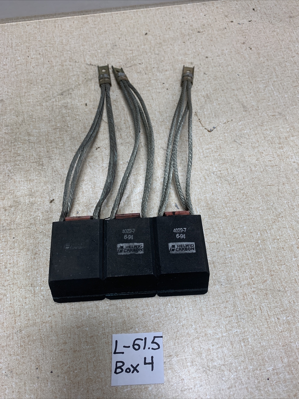 HELWIG 4029-7 6-94 CARBON MOTOR BRUSH "NEW" LOT OF 3