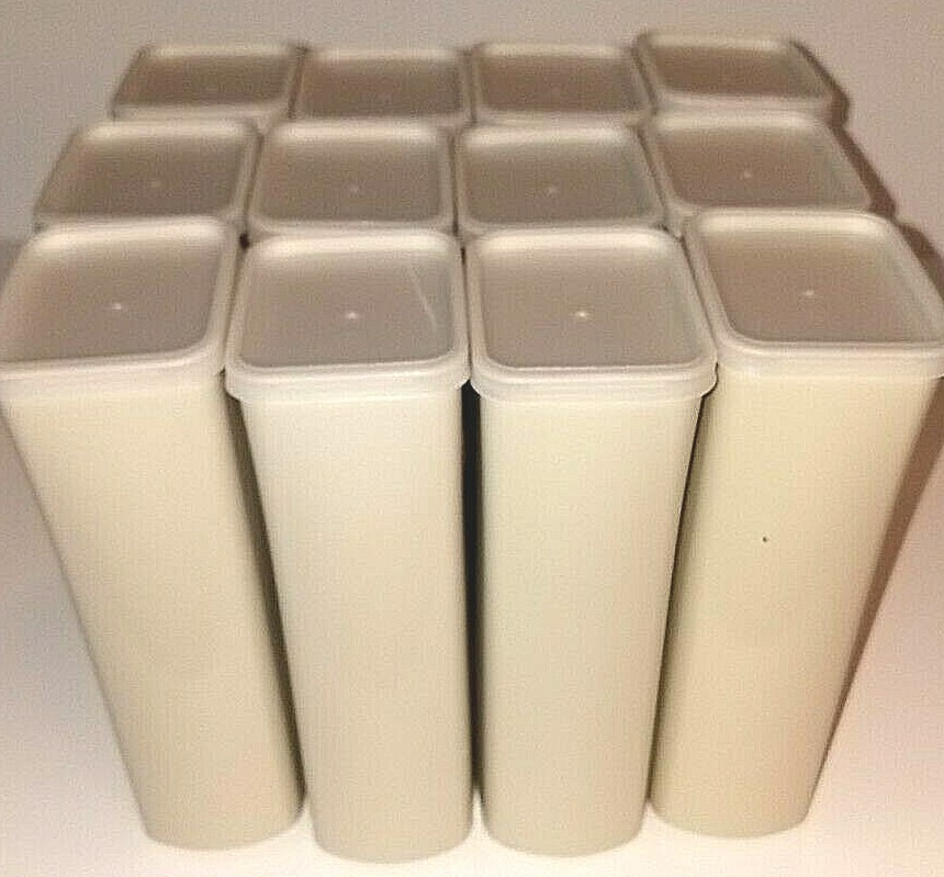 12 Plastic Storage Containers Crafts Kitchen Hardware 3 x 2 x 6.5" Free Shipping