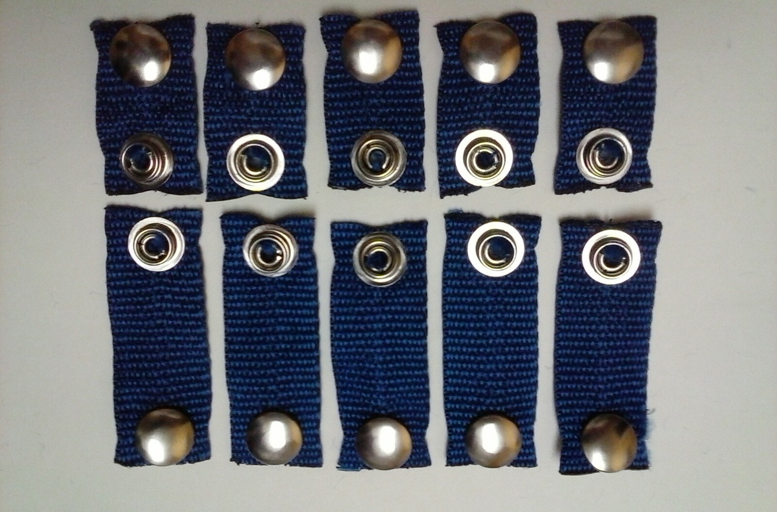 (5) 1" and (5) 2" Blue Boat cover extension snaps combination pack