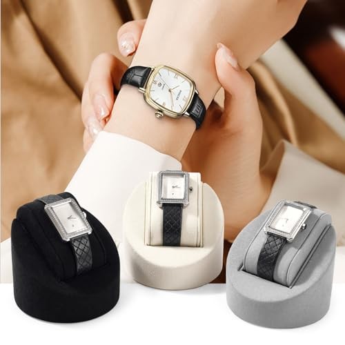 Microfiber Single Watch Stand Display Jewelry Watch Showcase Display Grey