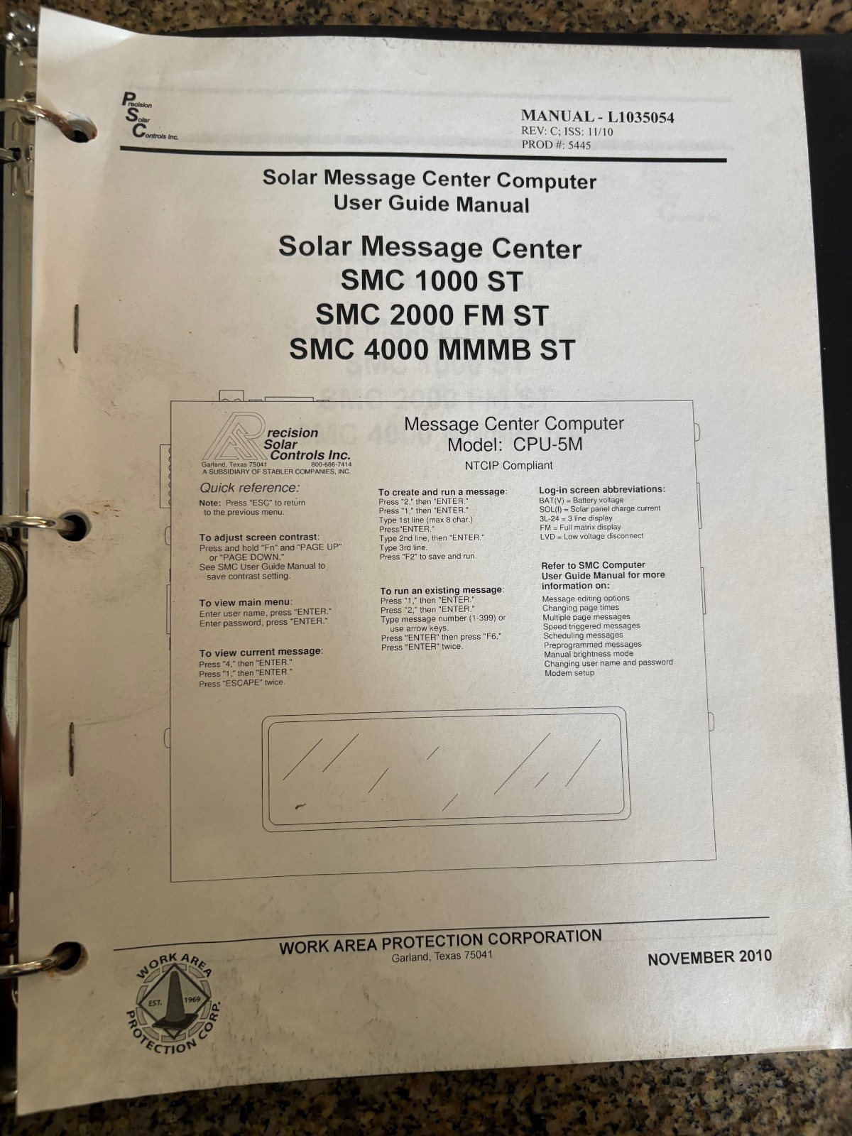 Solar Message Center SMC 1000/ST, 2000 FM ST, 4000 MMMB ST User Manual