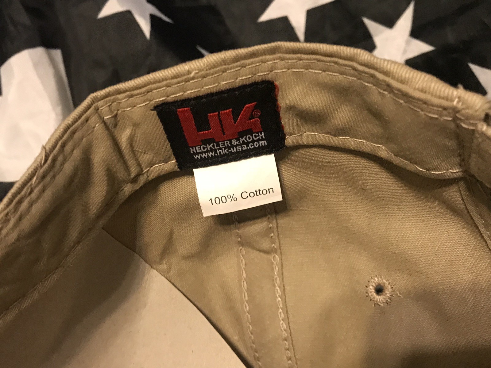 Heckler Koch HK TAN Adjustable Baseball Cap Hat Embroider Black HK Logo OEM