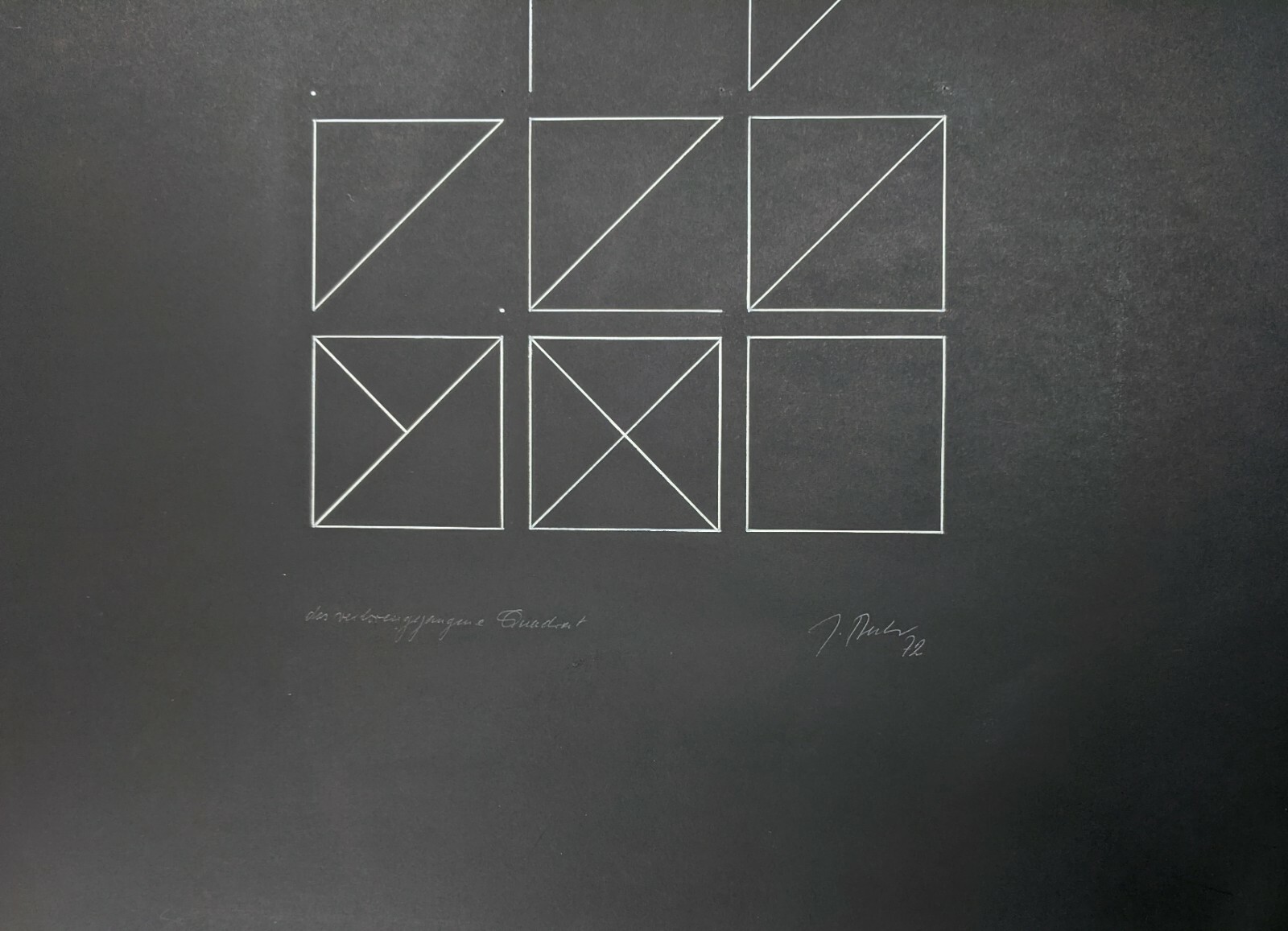 Joachim Becker, The Lost Square, Signed, Dated, 1972