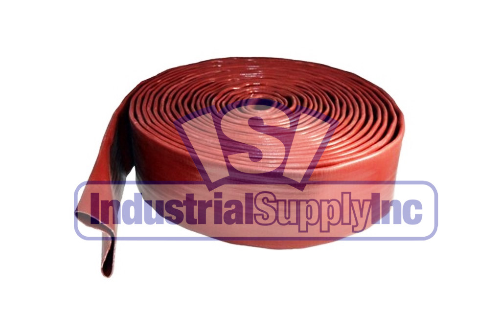 Water Discharge Hose | 1-1/2" | Red | Import | 25 FT | Without Fittings