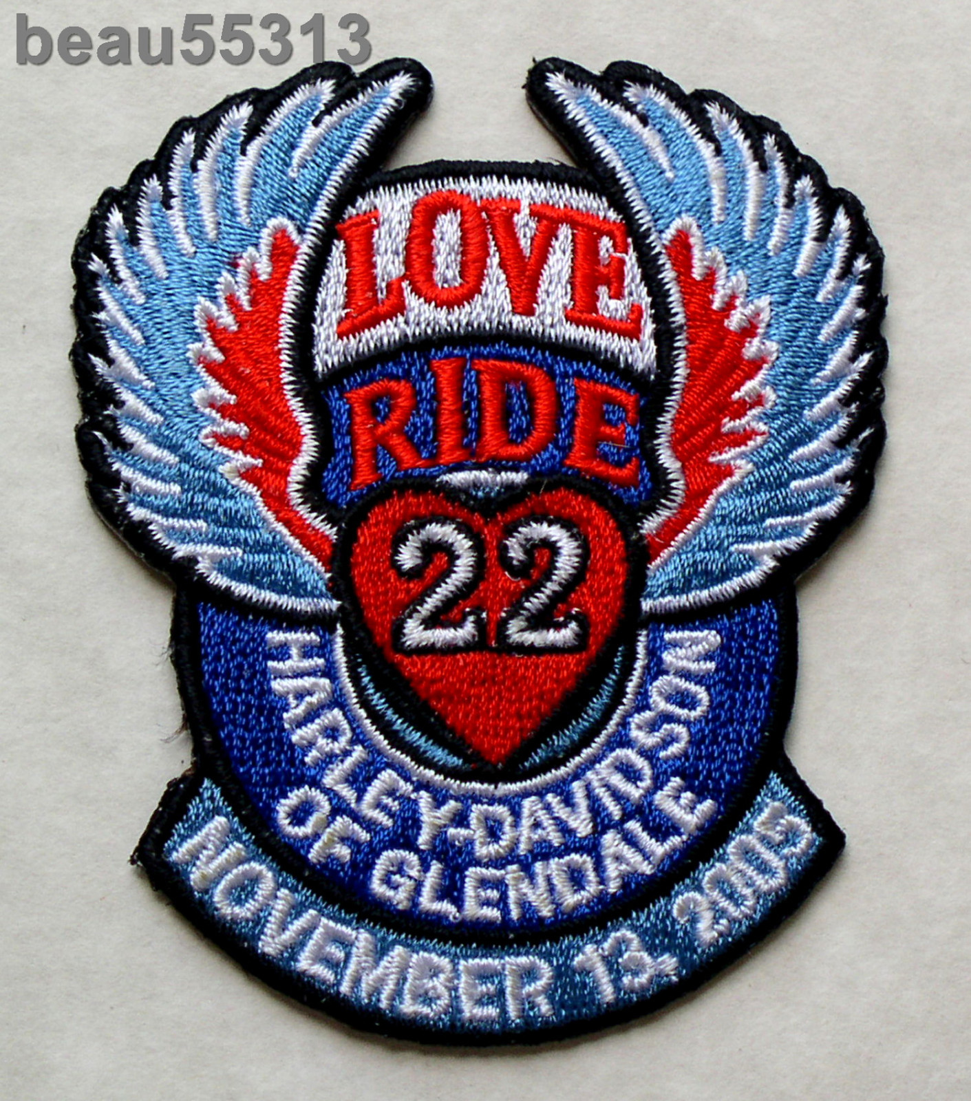 ⭐HARLEY DAVIDSON GLENDALE CALIFORNIA DEALER MDA 2005 22nd LOVE RIDE VEST PATCH