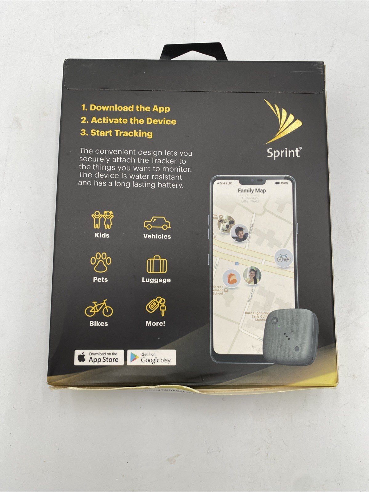 BRAND NEW Sprint Tracker Safe & Found GPS Tracker Apple Android Compatible